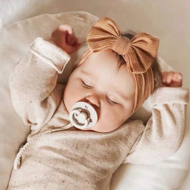 Niceye Baby Girls Headbands with Bows Handmade Hair Accessories Stretchy Hairbands for Newborn Infant Toddler - Image 5